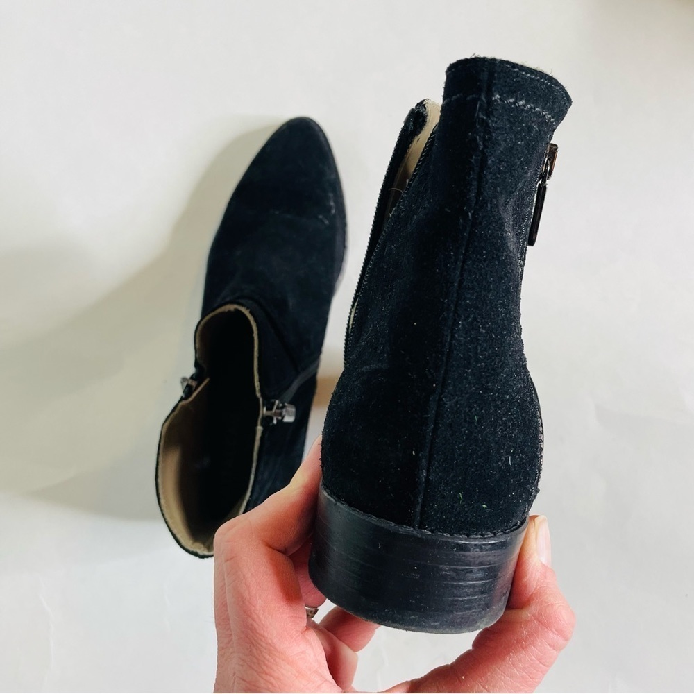 Italeau Black Suede Zipper Side Waterproof Ankle Boot 38.5 - Picture 4 of 10